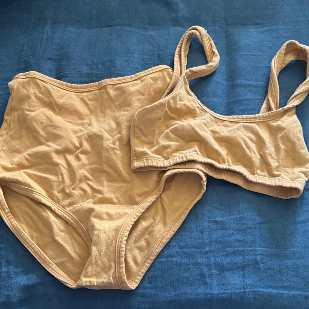 Gold Cotton Intimate set